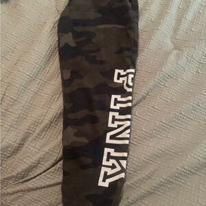 Camo Print Leggings with White Logo